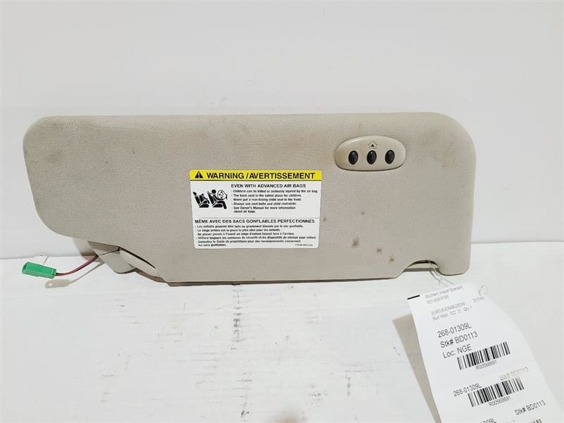 Driver Sun Visor Illuminated With Garage Door Opener Fits 07-10 MKX 568691