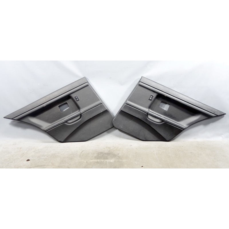 92-98 BMW E36 3-Series Sedan Rear Interior Door Panel Trim Skins Black Vinyl OEM