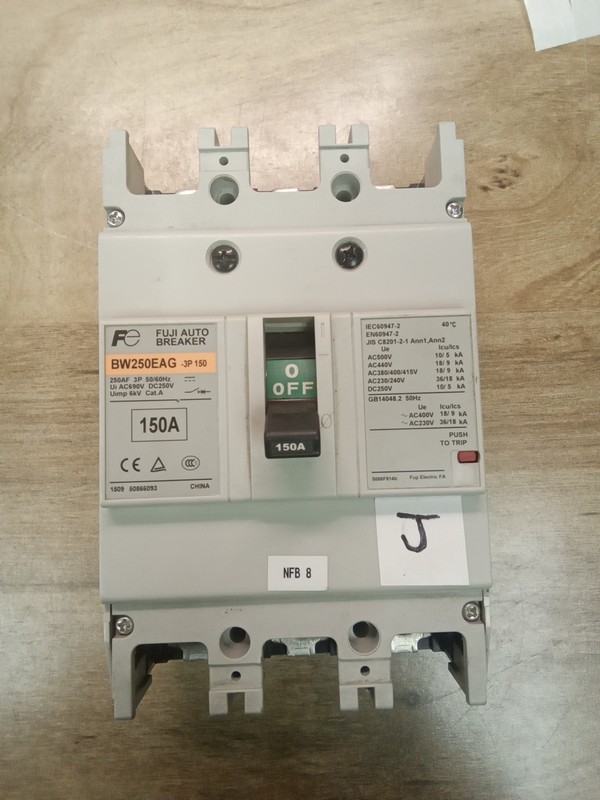 Fuji Auto Breaker BW250EAG-3P150 150A 3Pole Circuit Breaker