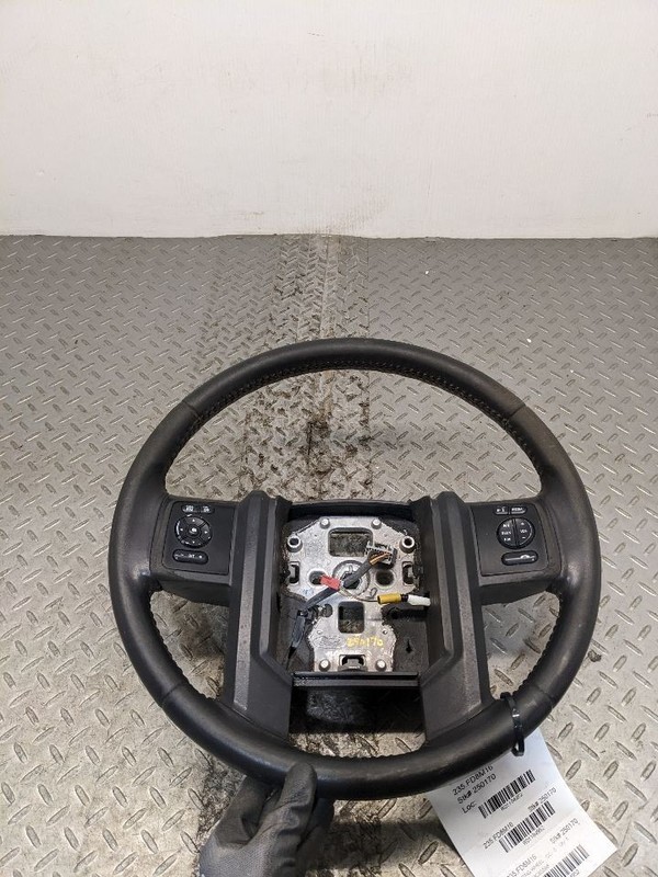 2013 - 2016 Ford F250 Super Duty Black Leather Steering Wheel DC34-3F563 1184952