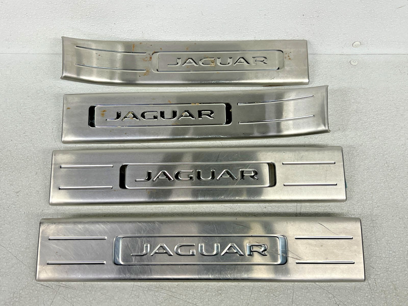 ⭐2010-2019 JAGUAR XJ FRONT REAR LH & RH DOOR SILL SCUFF PLATE PANEL OEM LOT2614