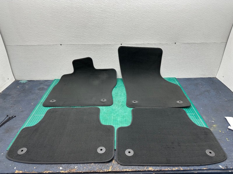 17-20 Audi A3 S3 Sedan SET BLACK ALL WEATHER SEASON CARPET FLOOR MATS OEM
