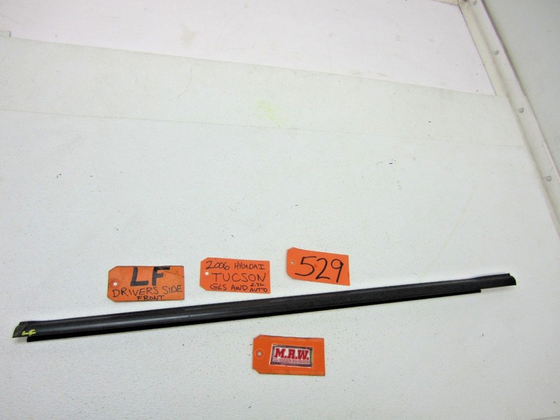 DOOR MOLDING BELT STRIP WINDOW GLASS RUBBER SEAL LEFT FRONT for 05-09 TUCSON