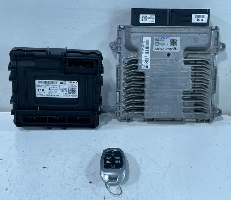 23-24 HYUNDAI PALISADE ENGINE & BODY CONTROL MODULE ECM BCM W/ KEY FOB # 104074