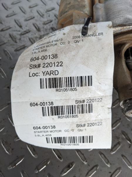 Starter Motor Fits 07-11 NITRO 1051805
