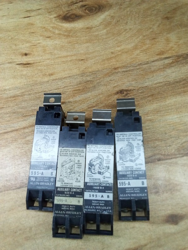 Lot Of 4 Allen Bradley 595-A Series B Aux Contact