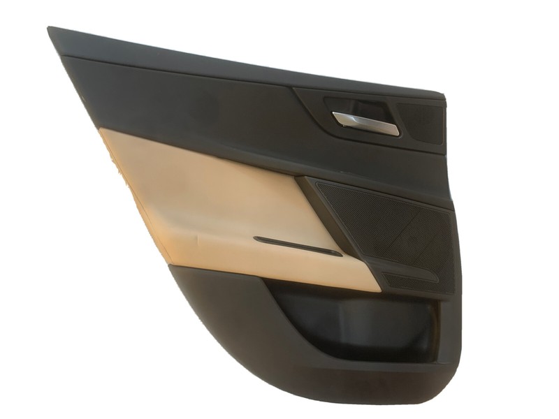 JAGUAR XE 17 19 DOOR PANEL TRIM REAR LEFT SIDE BLACK/BEIGE COLOR GX73276A01AAW