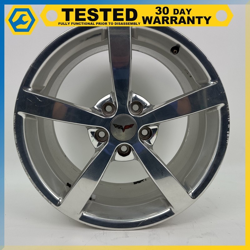 08-09 Corvette C6 Polished FACTORY 19" INCH REAR ALLOY WHEEL RIM 19x10 OEM