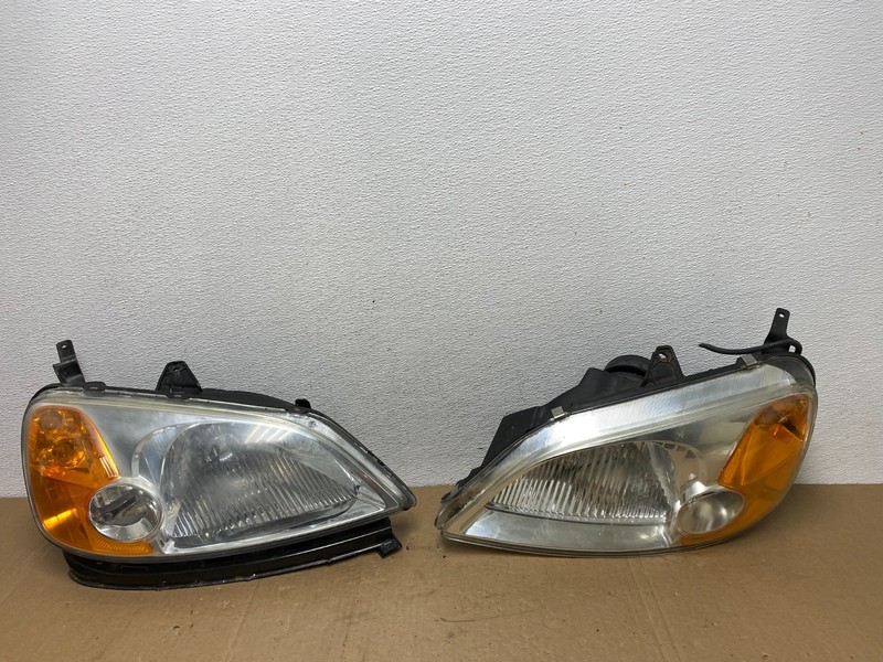 2001 - 2003 Honda Civic Coupe Headlights Halogen Left+Right Side Oem AC5658 DW