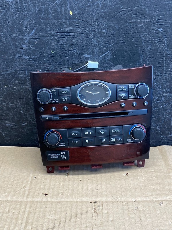 2009-2017 QX50 QX70 FX35 EX35 Radio Player Climate Control Panel Bezel AC9420 DG