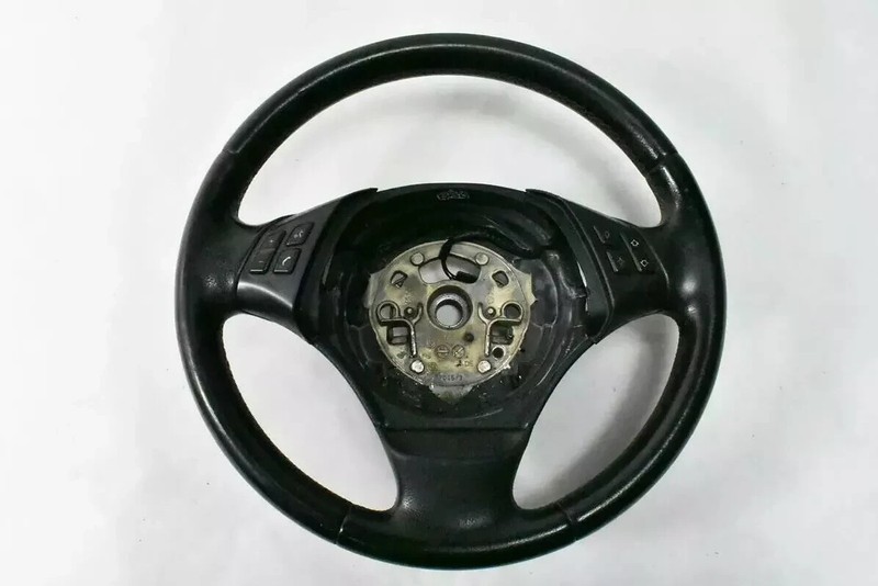 06-09 BMW E90 325i 328i 330i Steering Wheel Leather W/ Switches OEM