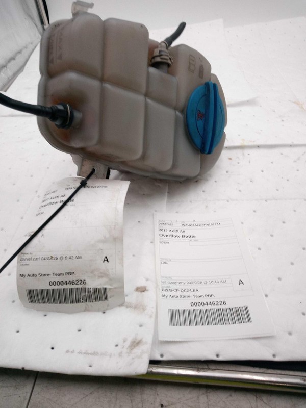 2017 Audi A6 Engine Coolant Reservoir White OEM 4G0121403AC 106K Miles