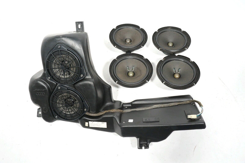 2000 2001 AUDI A6 C5 AUDIO SOUND SPEAKER & SUB WOOFER SET OF 5 OEM