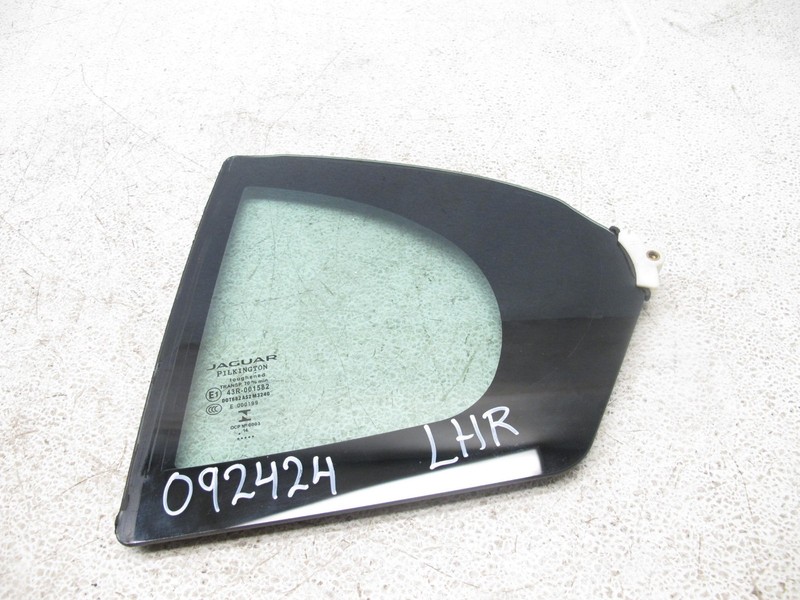 09-15 JAGUAR X250 XF XFR XFR-S SEDAN GLASS WINDOW QUARTER VENT REAR LEFT OEM 092