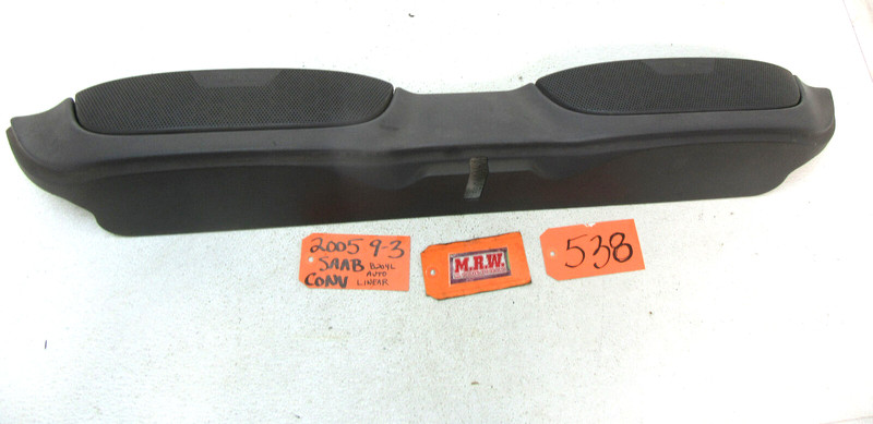 REAR ROLL BAR BACK SEAT TRIM LATCH SPEAKER COVER CAR 04-10 SAAB 9-3 CONVERTIBLE