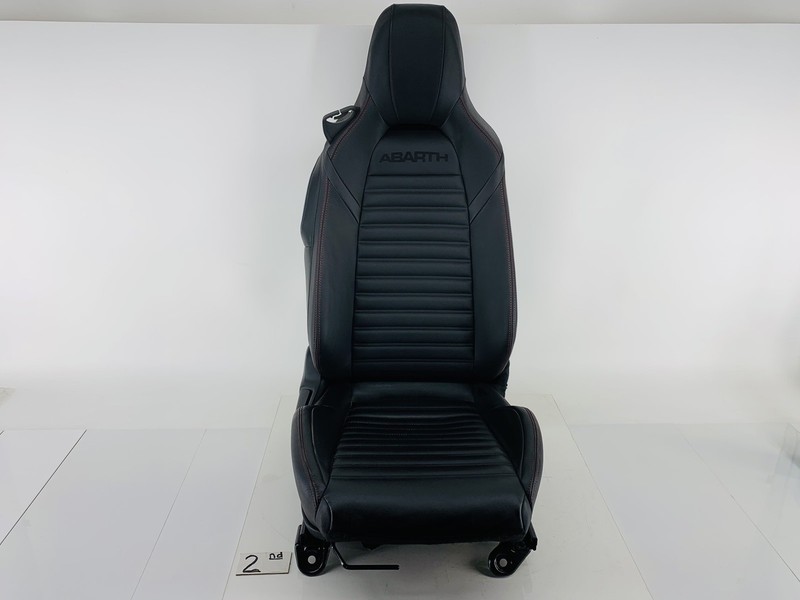 17-20 FIAT 124 SPIDER ABARTH FRONT RIGHT PASSENGER SIDE SEAT BLACK LEATHER OEM