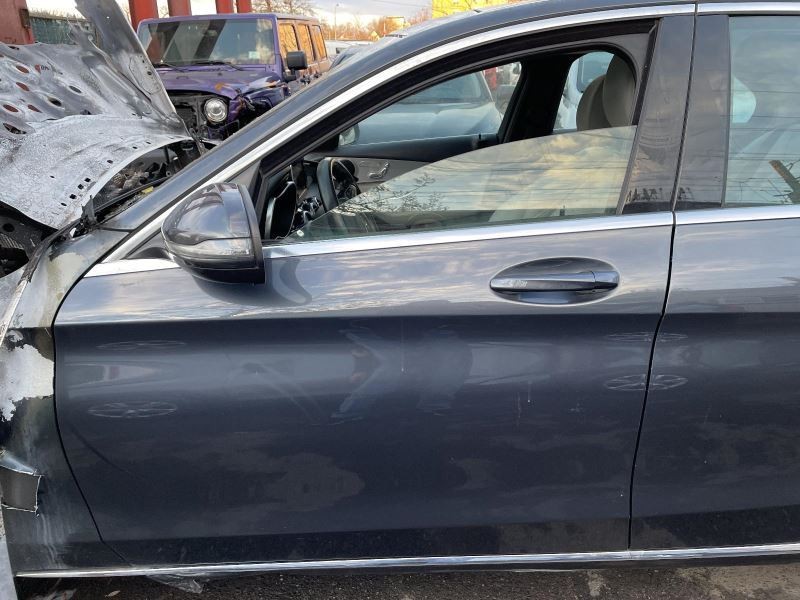 2015-2018 Mercedes C-Class Left Driver Side Front Door Minor Edge Smoked Gray