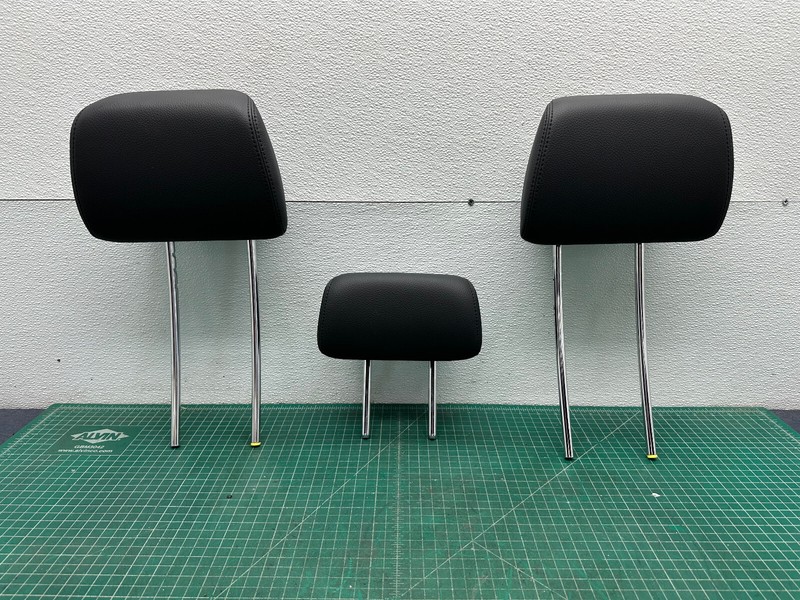 10-16 Mercedes E350 W212 REAR CENTER RIGHT LEFT SEAT HEADREST SET Black OEM
