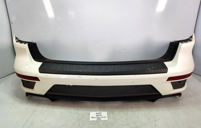✅ 13-16 OEM Mercedes X166 GL63 AMG Rear Bumper Cover Panel Assy White