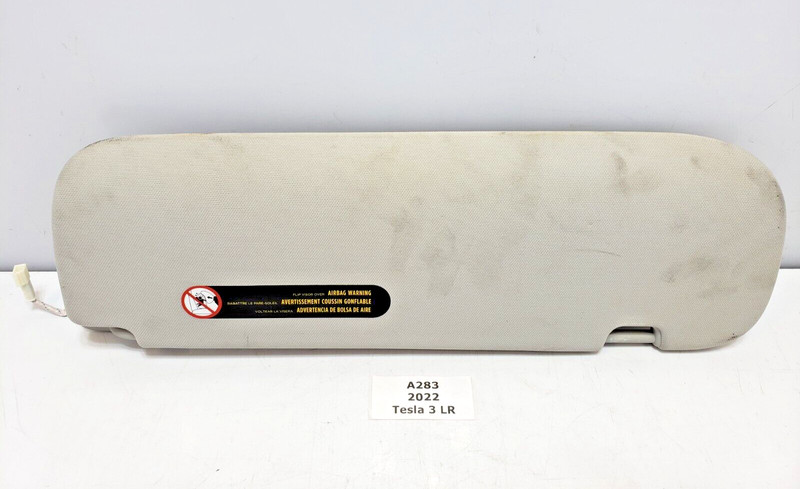 ✅ 17-23 OEM Tesla Model 3 Y Front Left Driver Side Sunvisor Sun Visor Gray NOTE*
