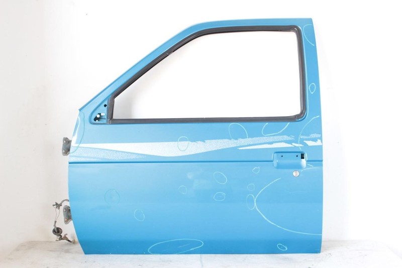 96-97 Nissan Pickup D21 Blue Driver Left Front Manual Door Shell -Has Hail Dings