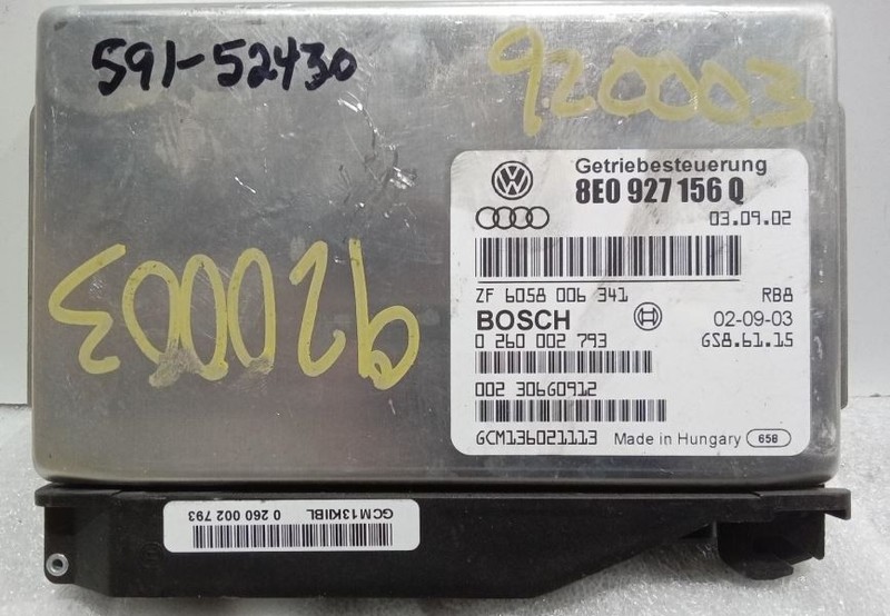 2002-2005 Audi A4 TCM Transmission Control Module 3.0L 5 Speed 52430 8E0927156Q