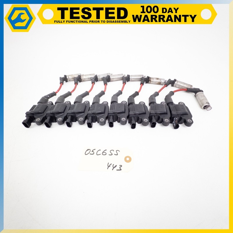 05-13 CHEVROLET CORVETTE C6 V8 ENGINE MOTOR IGNITION COIL SET OF 8 OEM
