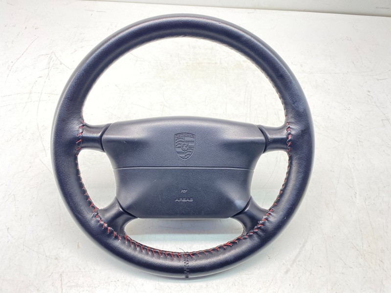 97-06 Porsche 911 Boxster 986 Steering Wheel Black Leather Assembly 78k OEM✅