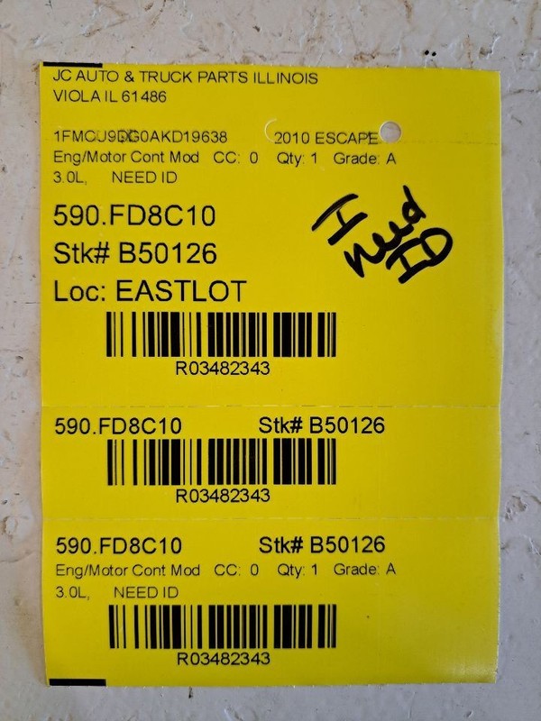 Engine ECM Electronic Control Module 3.0L Automatic Fits 10-11 ESCAPE 3482343