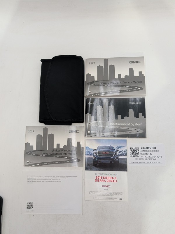 2019 GMC SIERRA NAVIGATION OWNERS MANUAL DENALI SLT SLE ELEVATION AT4 V6 V8 NEW