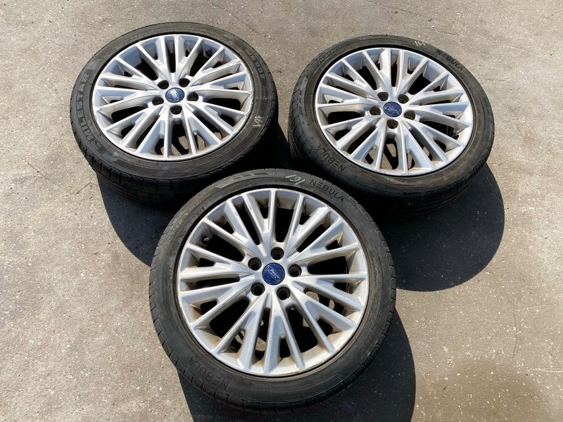 12-18 FORD FOCUS SEDAN WHEEL RIMS ALLOY 10 SPOKE 17"x7" w/ TIRES SET 3 OEM