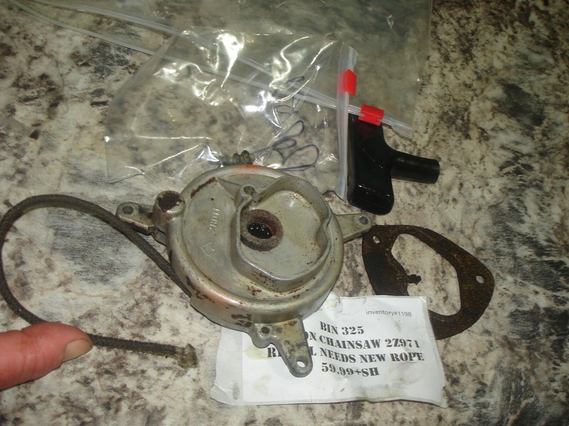Dayton model 2z971 recoil needs rope chainsaw part only bin 325