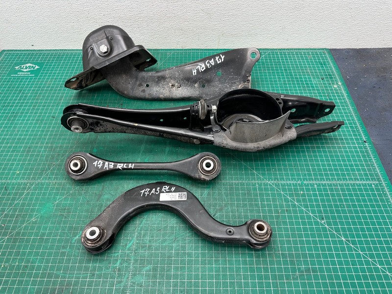 15-20 Audi A3 S3 Sedan REAR LEFT DRIVER SUSPENSION CONTROL ARM SET OEM