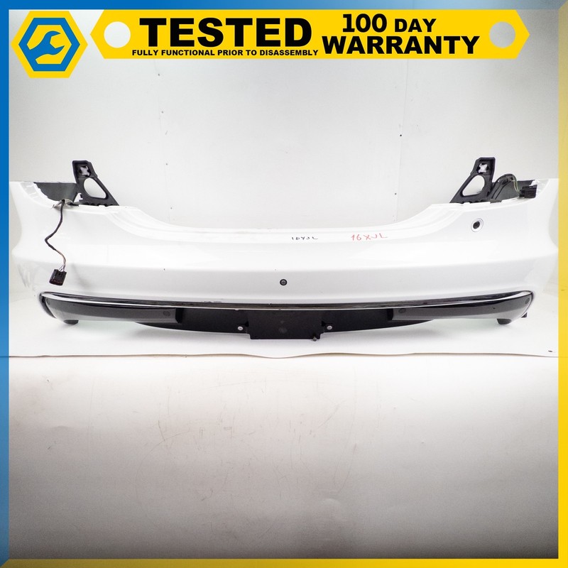 15-19 JAGUAR XJ XJL LWB REAR BUMPER COVER ASSEMBLY WHITE OEM