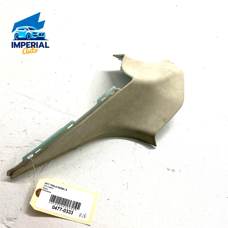 Tesla Model S C Pillar Upper Trim Rear Right Tan Zuma Passenger OEM 2012-2020