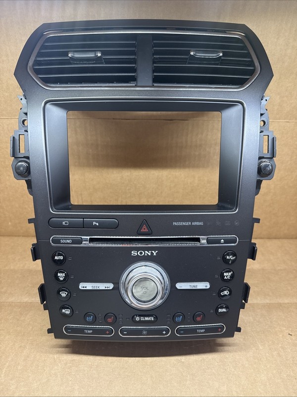 2016-2019 Ford Explorer 8" Sony Radio Climate Control Panel Bezel HB5T-18A802-HB