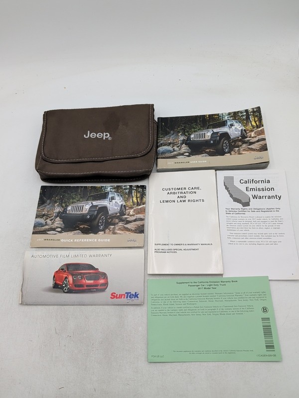 2017 Jeep Wrangler Owners Manual Quick Reference Guide W/ Case Free Shipping
