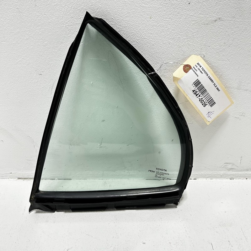 2018 - 2024 Toyota Camry Rear Left Driver Side Quarter Window Glass OEM
