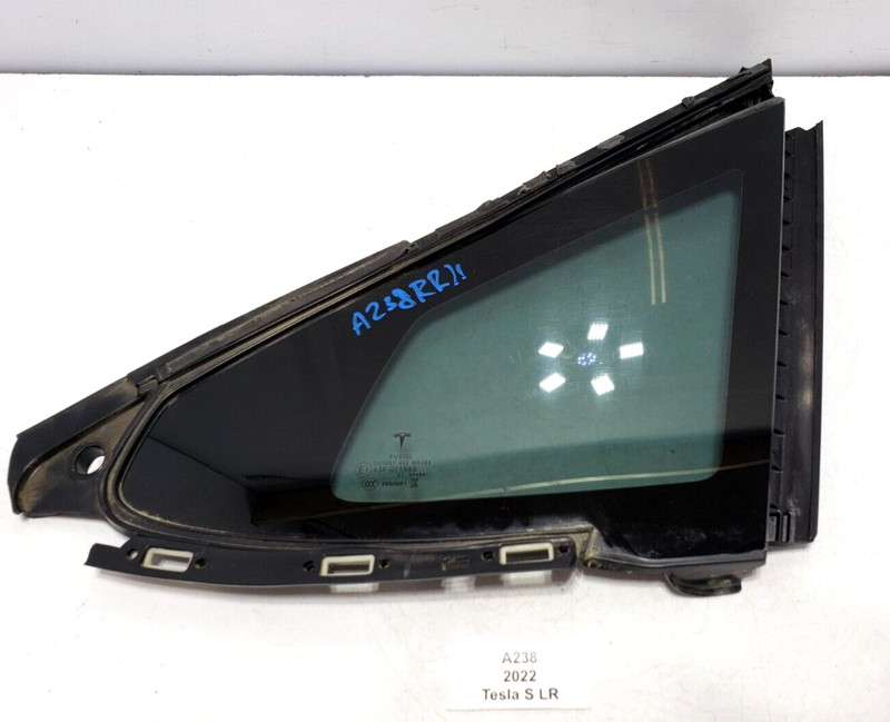✅21-23 OEM Tesla Model S Rear Right Passenger Quarter Window Glass Tinted NOTE*