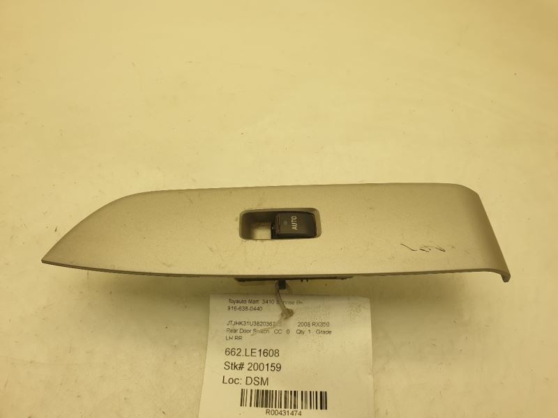 2008 LEXUS RX350 DRIVER SIDE REAR DOOR WINDOW SWITCH