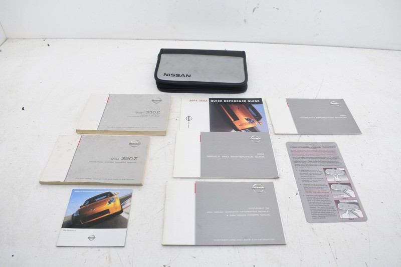 2004 Nissan 350Z Roadster Owners Manual Package Booklet Set With Case OEM KW82