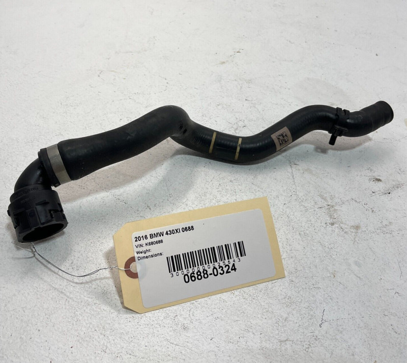 2017-18-19-2020 BMW 430XI BLACK ENGINE RADIATOR COOLANT HOSE LINE PIPE TUBE OEM