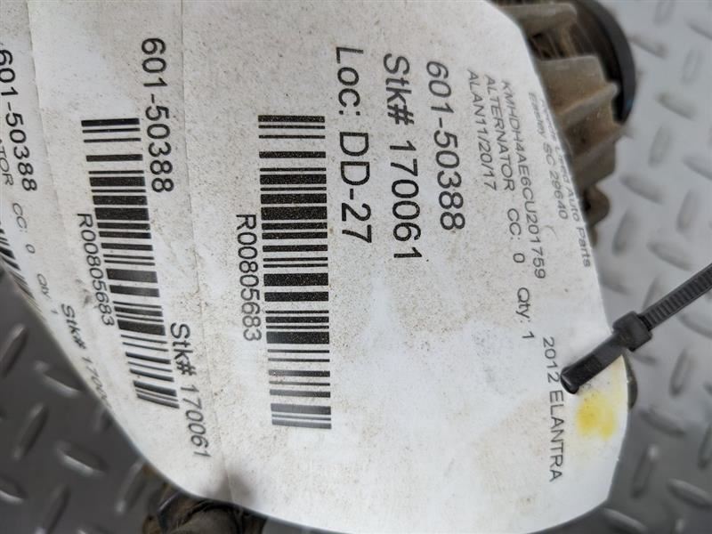 Alternator Hatchback GT ID 373002E200 Fits 11-18 ELANTRA 805683