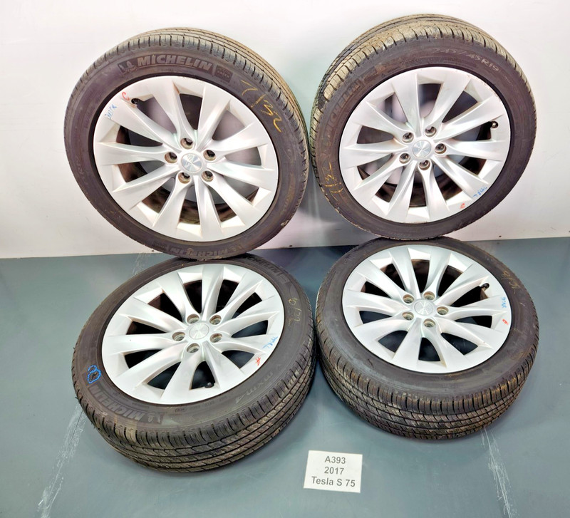 ✅ 12-20 OEM Tesla Model S Front Rear Wheel Rims 19X8.0J ET40 W/ Tires Michelin*