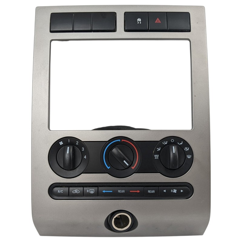 07-13 Ford Expedition Radio Climate Control Center Dash Bezel Silver OEM