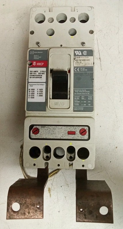 Cutler-Hammer Series C HM2P250K5W 2 Pole Motor Circuit Protector