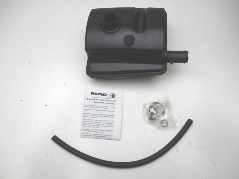 5010743 OMC Evinrude Johnson Outboard Muffler & Hose Kit NEW OEM