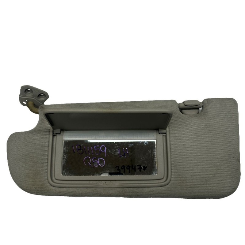 Infiniti Q50 sun visor 14 to 23 driver left side illuminated assy OEM 964014HB0A
