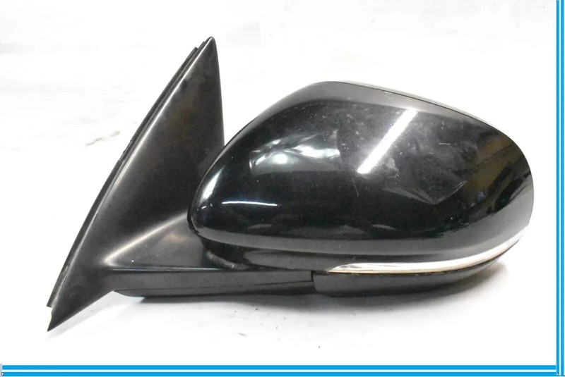 10-19 Jaguar X351 XJ XJR Left Side Rear View Door Mirror W/ Blind Spot Black OEM