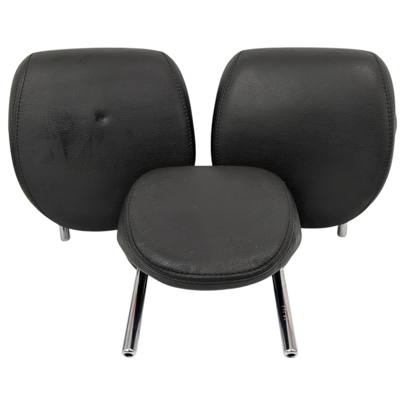 03-10 Porsche Cayenne S Rear Right Left Center Outer Seat Headrest Set Black OEM